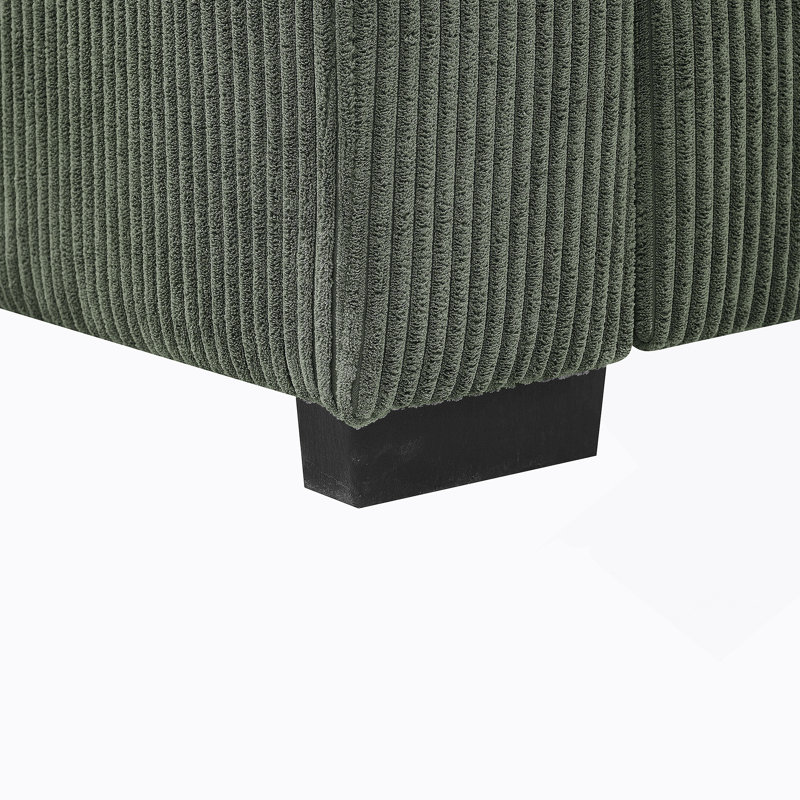 Canapé en velours côtelé Coastal Haven avec un tissu texturé doux et un confort profond, parfait pour les intérieurs modernes et côtiers.
