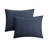 Solid Reversible Blue Comforter Set With Sheet Set-113301467