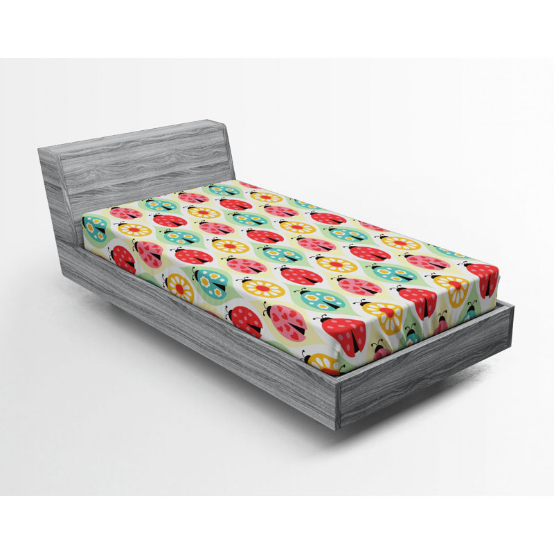 Microfiber Geometric Fitted Sheet, Twin Fitted Sheet
