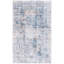 Tapis bleu marine / gris en polyester tissé à la machine Sotira-1342074205
