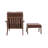 Juntier Faux Leather Armchair with Ottoman-1226973308