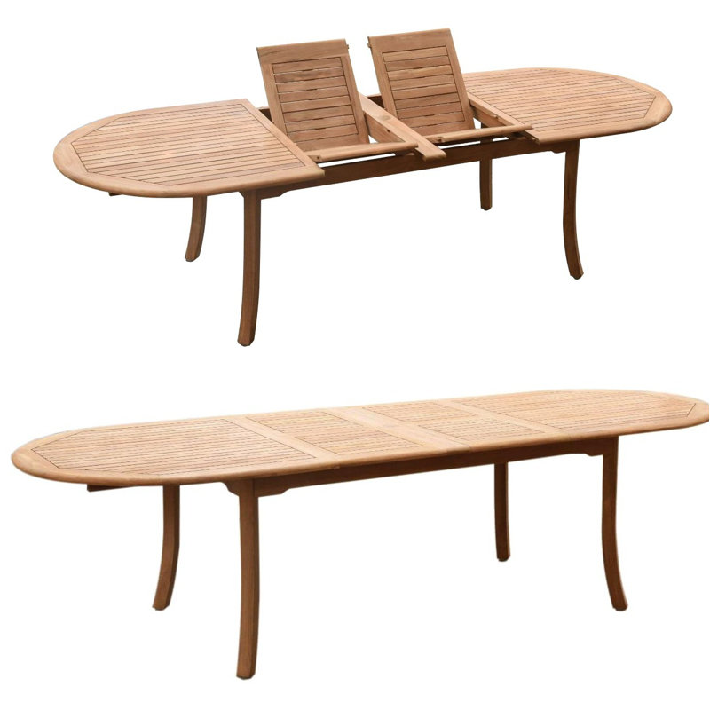 Osborne Outdoor 11 - Piece Teak Dining Set, 30.5" H x 82" L x 40" W, 8