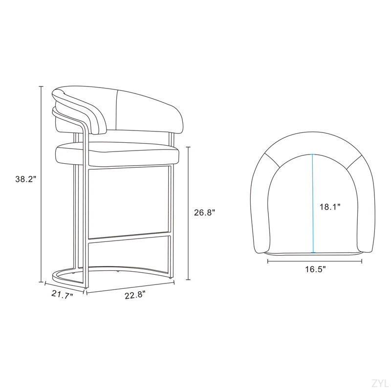 Tabouret de comptoir en similicuir Augusta, Blanc