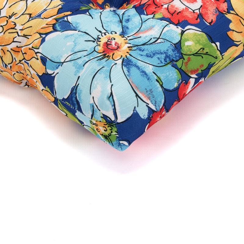  Coussin de causeuse d'extérieur, Karina floral bleu marine