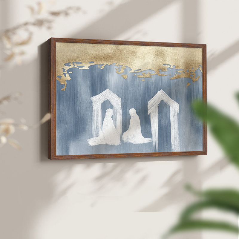 «Chirstmas Art» -XCVV-III - Reproduction encadrée - Restickable, Noyer, H 16 po x l 20 po
