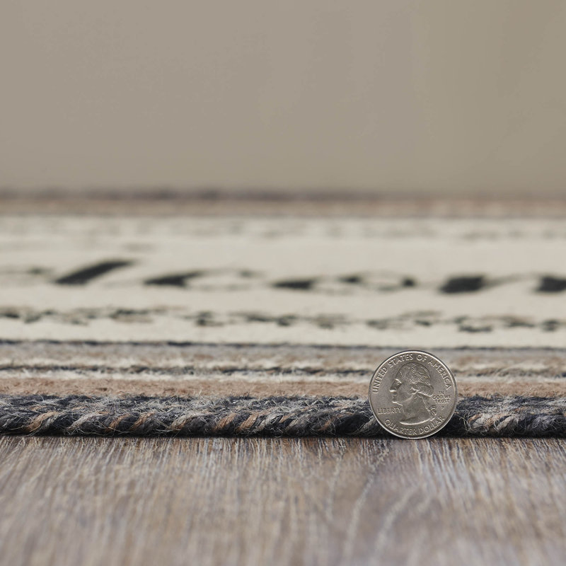 Tapis noir / gris / beige Andrick, Rectangle 2 pi 3 po x 4 pi