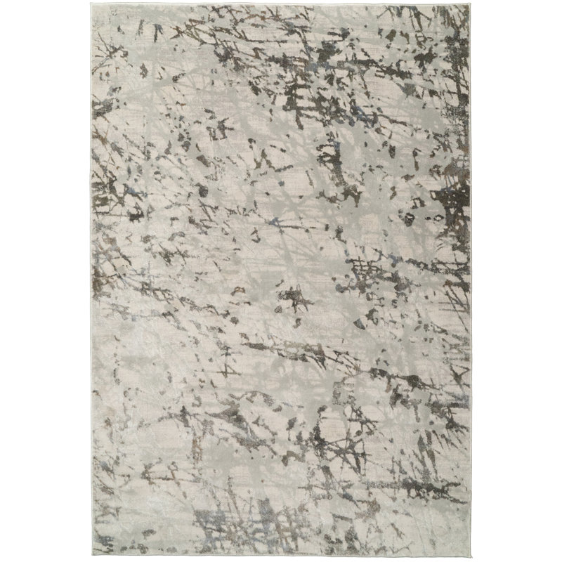 Tapis beige / gris / bleu Dionatta, Rectangle 7 pi 10 po x 10 pi 10 po