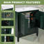 Armoire de meuble-lavabo 30 po avec lavabo en céramique-814390352