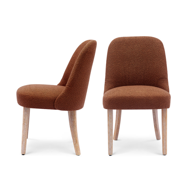 19.5'' H Upholstered Side Chair, Rust Orange, 2