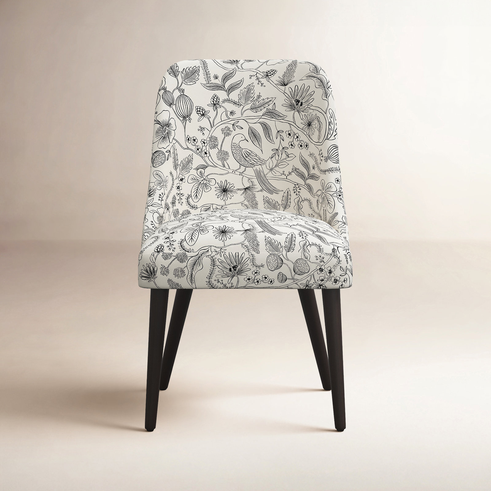 Rifle Paper Co. x Cloth & Company Clare Dining Chair, Black Aviary