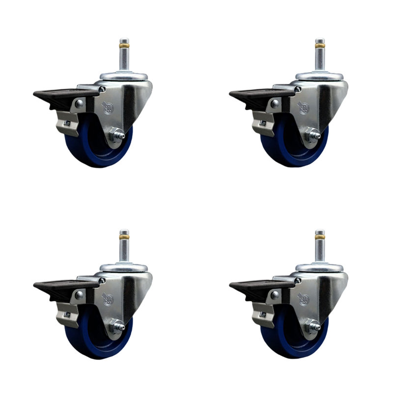 Swivel Grip Ring Stem Caster with Brake