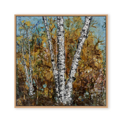 Art mural sur toile "Bouleau bruni" par Karen Biery