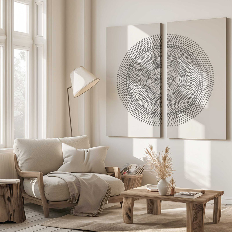 Vision bohémienne | Impression sur toile 2 panneaux | Combiné, H 60 po x l 60 po