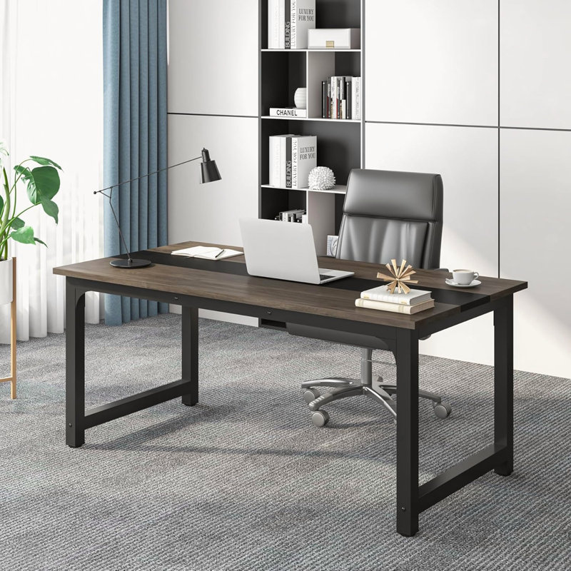 Waltman Desk, White, 29.52" H x 62.99" W x 31.49" D