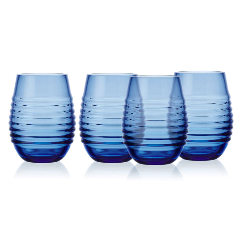 Mikasa Ciara Stemless Wine Glasses, Set Of 4, 18 Ounce