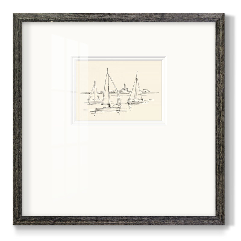 «Coastal Contour S croquis», art mural encadré, H 21 po x l 21 po x P 1,25 po