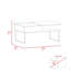 Table basse à plateau relevable, une tablette