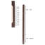 Grande tête de lit moderne moderne en bois brun foncé et bambou naturel de style bohémien