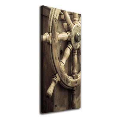 Rudder On The Yacht - Wrapped Canvas Print