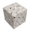 Galaxy Silver Cowhide Pouf 18"