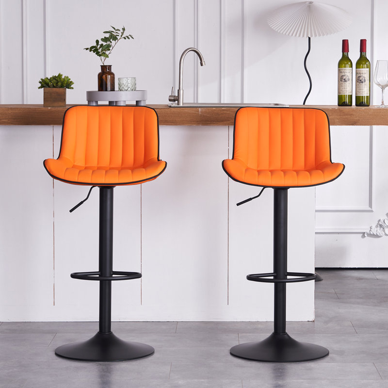 Tabourets de bar Brinitta, Orange