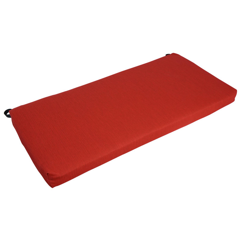 42-Inch Woven Olefin Outdoor Loveseat Cushion, Red