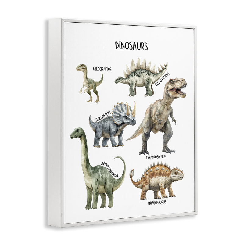 Giclée encadrée, rencontrée par les dinosaures, 30" H x 24" W, Estampe numérique encadrée blanc bord de mer