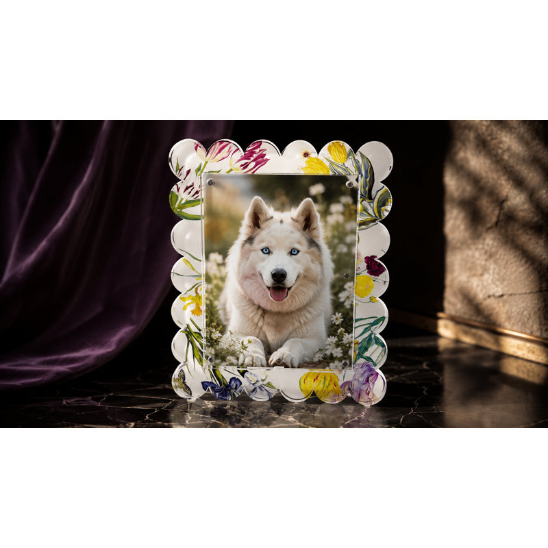 Acrylic Rectangle Picture Frame, 7" x 9"