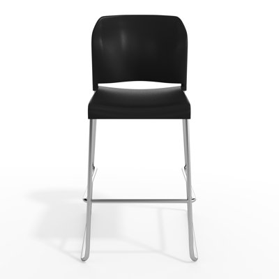 Commercial Plastic Stack Barstool with Contoured Back and Sled Base