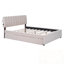 Lit plateforme tapissier grand avec lit gigogne simple Teddy-1916239961