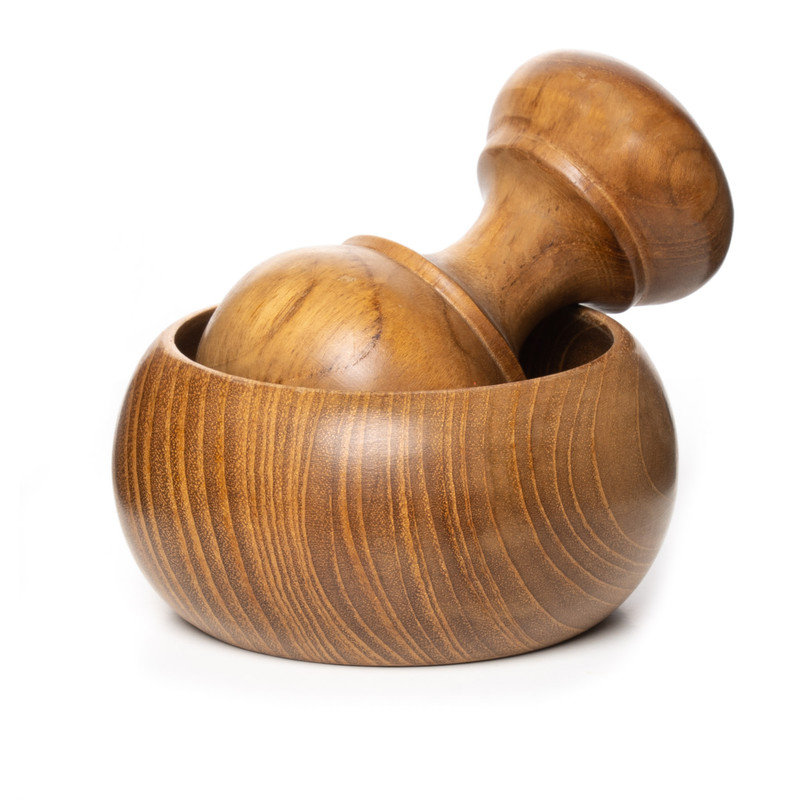 Wood Mortar And Pestle Set