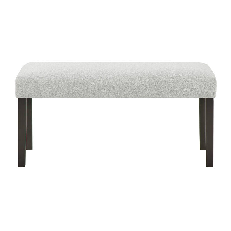 Wyncote Wood Upholstered Dining Bench, Stone Gray
