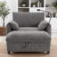 Fauteuil d'appoint rembourré avec repose-pieds avec rangement-343178779