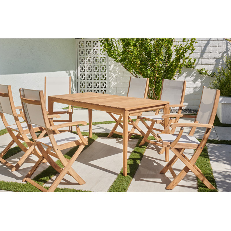Stella Folding Dining Arm Chair, Blue