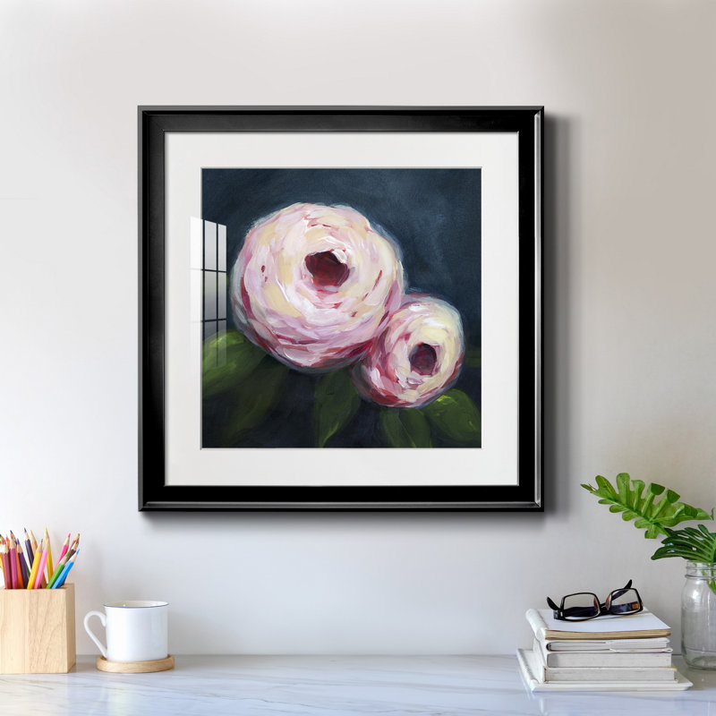 «Ethereal Blooms II», reproduction encadrée de qualité supérieure - prête à être accrochée, Cadre noir