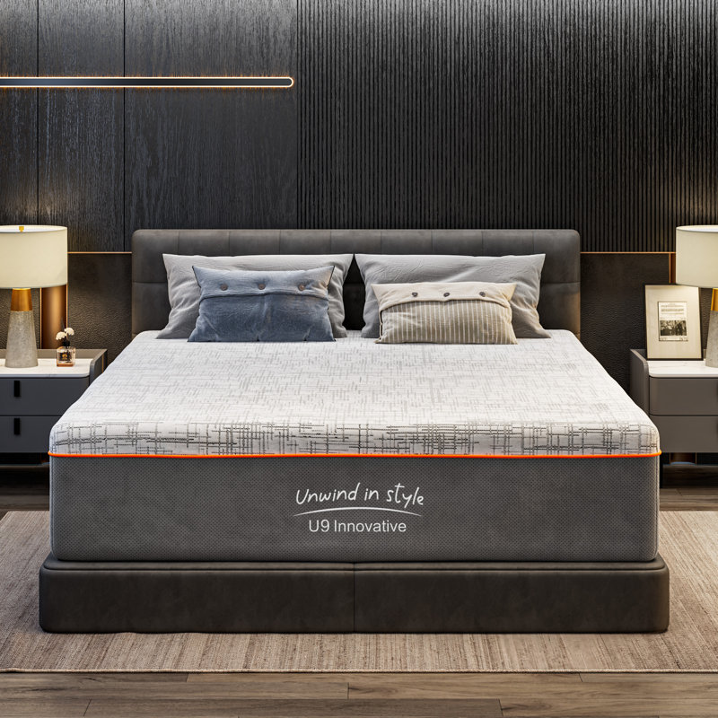 12" Gel Memory Foam Medium Mattress with Removable Cover, 12", Queen