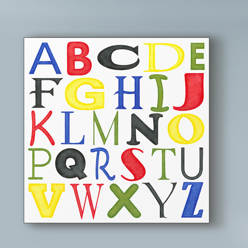 «Kids Room Letters», art sur toile, H 24 po x l 24 po x P 2 po