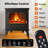 Freestanding Electric Fireplace Stove Heater With 3D Flame Effect And Remote Control