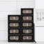 Armoire de rangement pliante polyvalente avec porte magnétique et roulettes, idéale pour organiser divers espaces et classer des articles