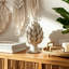Decorative Object Stoneware Ceramic Artichoke-Inspired Shape Boho Home Office Bedroom Living Room Decor - 10" Ivory & Tan