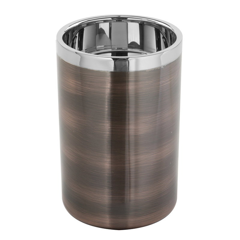 Stainless Steel Tabletop Tealight Holder, 15cm H x 10cm W x 10cm D, Bronze