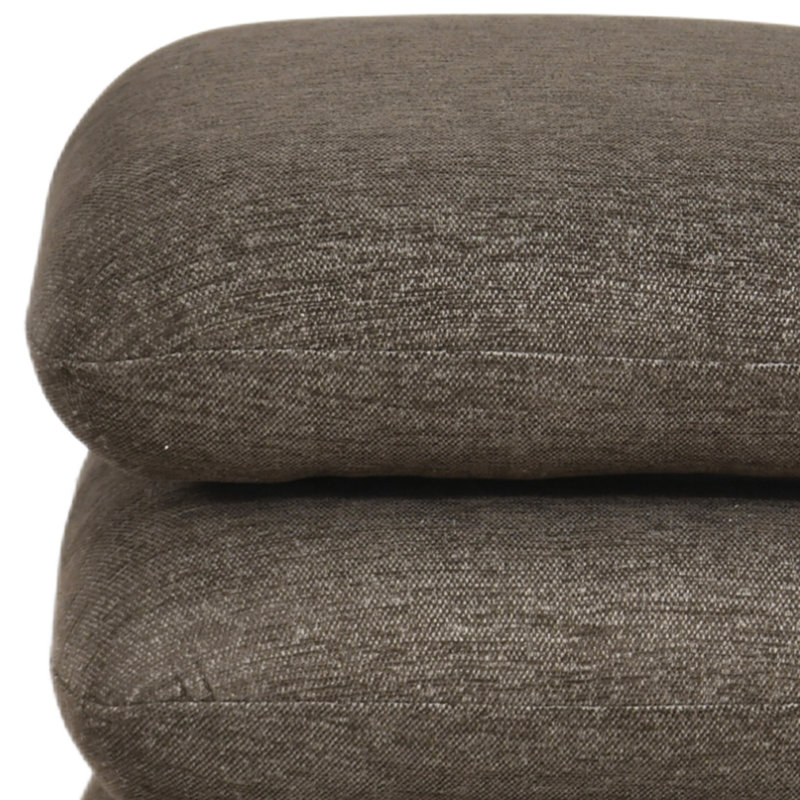 Contemporary Fabric Swivel Ottoman, Contemporary Square Ottoman - Brown