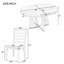 Ensemble de table de salle à manger extensible 5 pièces Eloria Retro-117217669-117217664