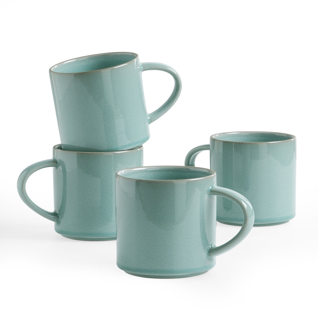  14 oz Stoneware Coffee Mug (Set of 4) Famiware 