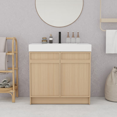 36" Bathroom Vanity with Resin Sink