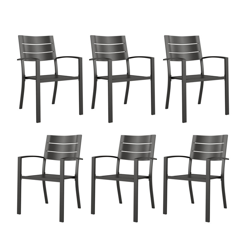 Stacking Patio Dining Armchair, 6