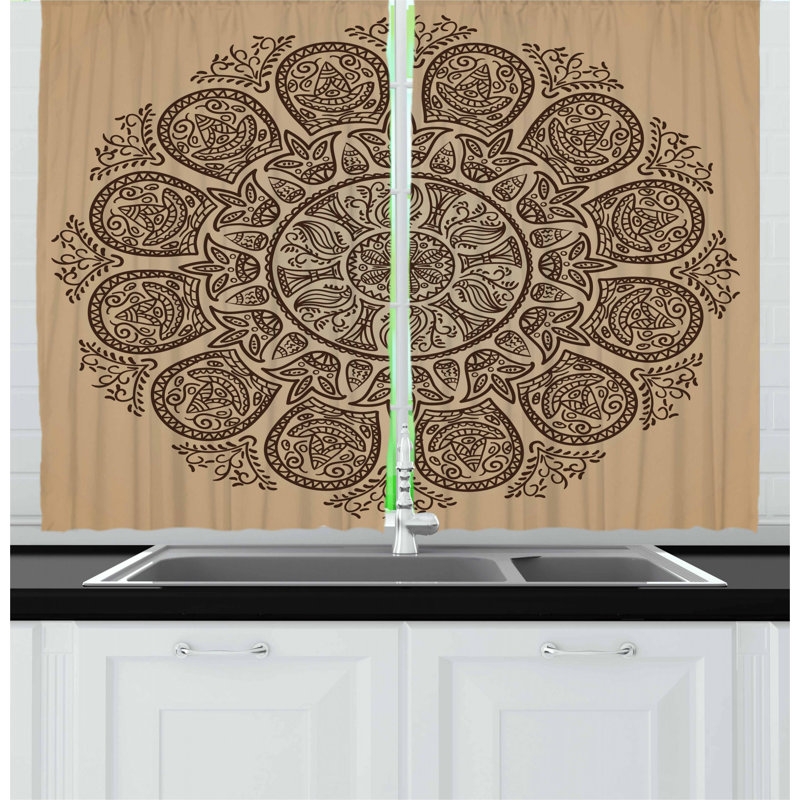 Floral Tailored Kitchen Curtain