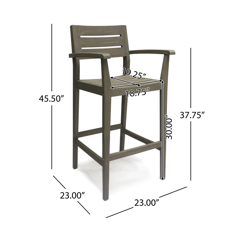 Tabouret de bar 30 po Farjand, Gris, 4