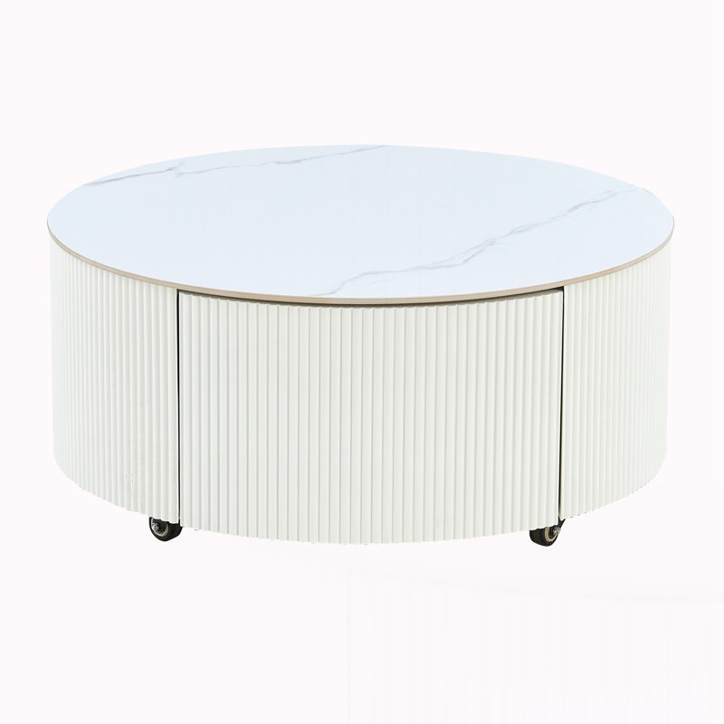 Table basse ronde Modern, Blanc