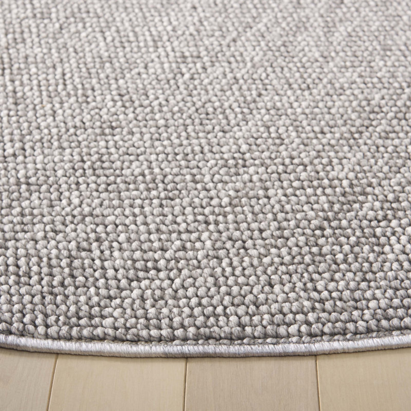 Martha Stewart 920 Performance Solid Color Rug, Round 6'7"